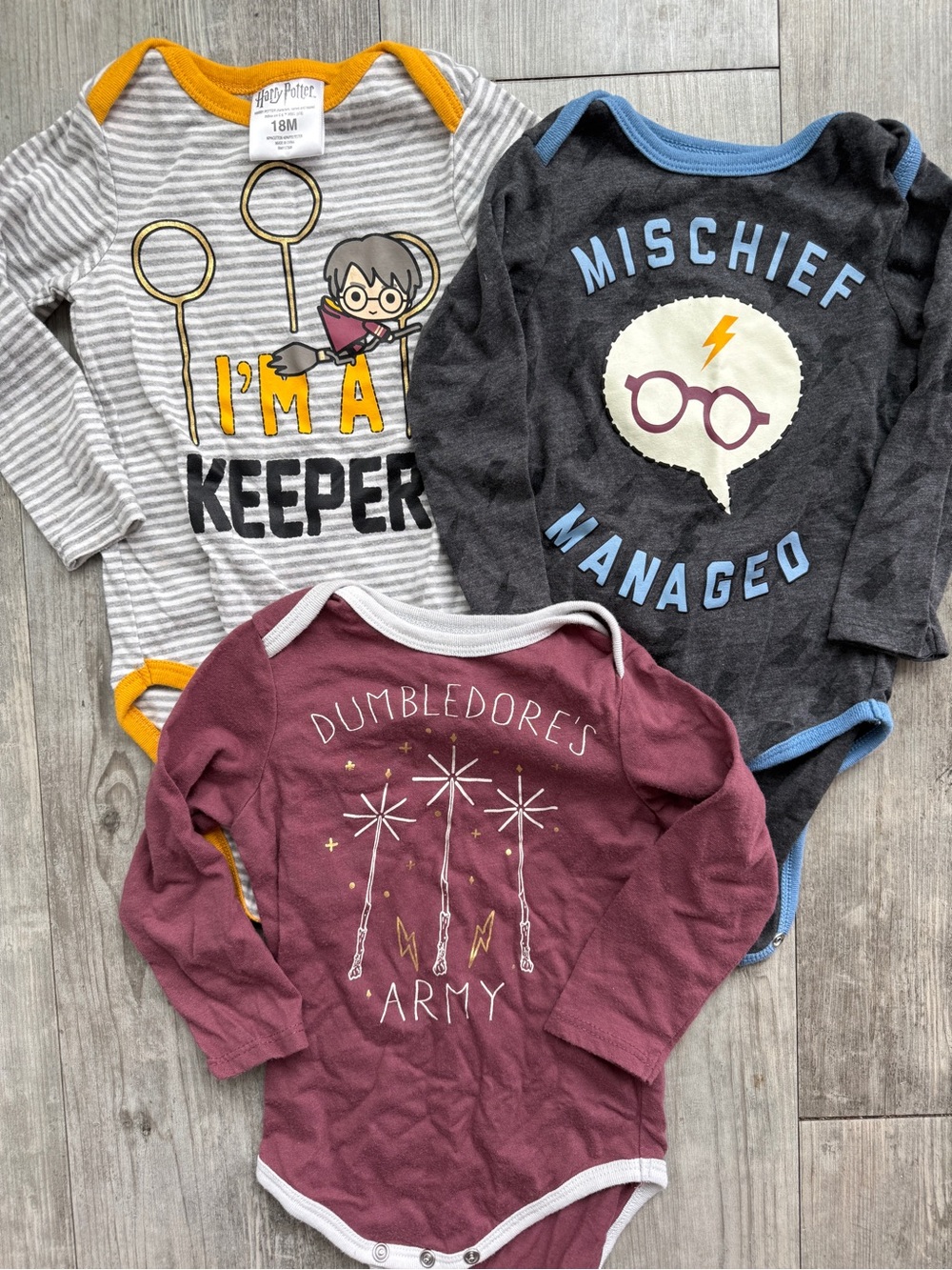 Harry Potter Onesies | Set of 3 | Size 18 Months